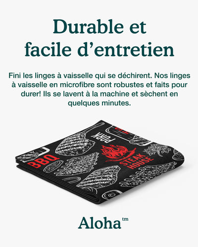 Linges à vaisselle BBQ | Ensemble de 3