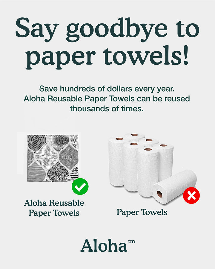 Garden and Ambition Reusable Paper Towels | 4-Pack – Aloha Towels