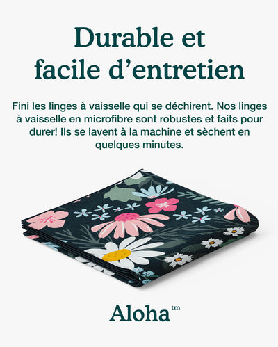 Linges à vaisselle Jardin de nuit et Forêt | Duo mixte