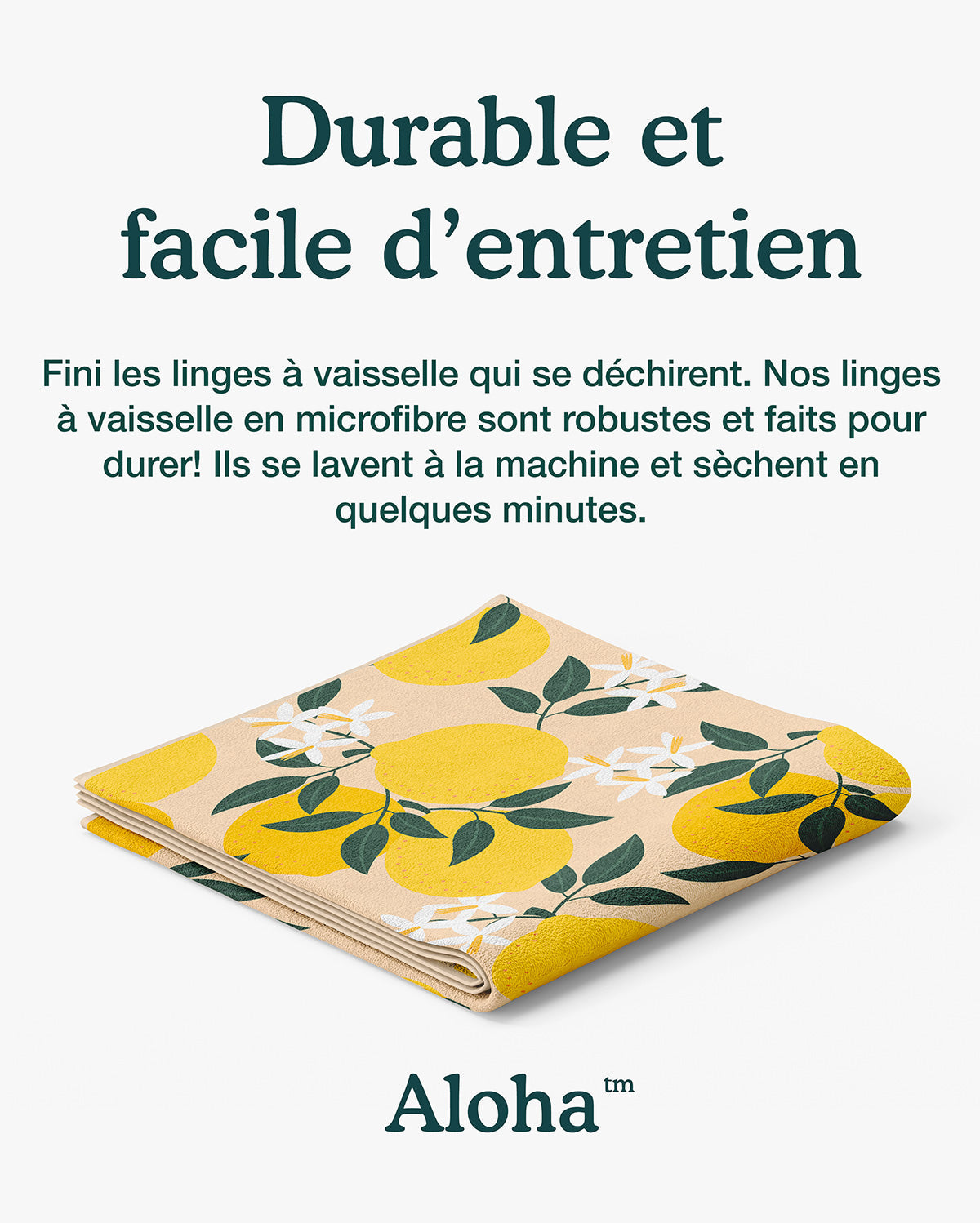 Linges à vaisselle Jardin et Citron | Duo mixte