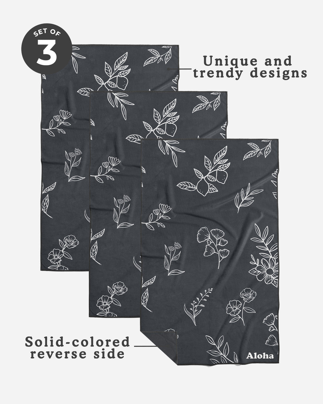 Kitchen Towels Garden | Set of 3 – Aloha Towels