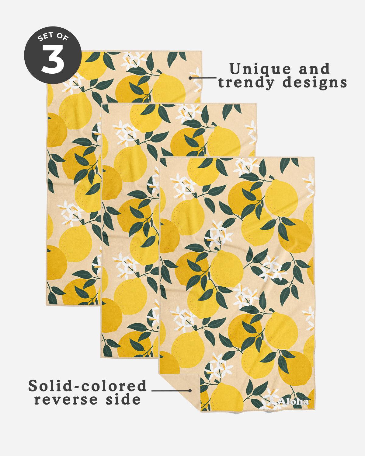 Kitchen Towels Lemon | Set of 3